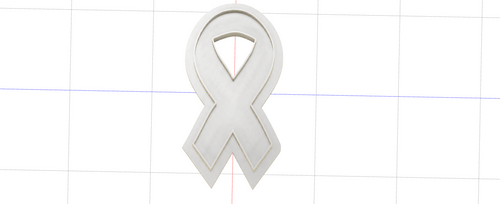 3D Model to Print Your Own Support Ribbon Cookie Cutter DIGITAL FILE ONLY