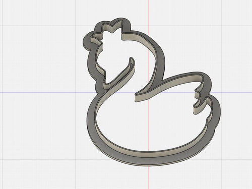 3D Model to Print Your Own Swan Outline Cookie Cutter DIGITAL FILE ONLY