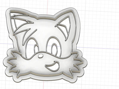3D Model to Print Your Own Sonic the Hedgehog Tails Head Cookie Cutter DIGITAL FILE ONLY