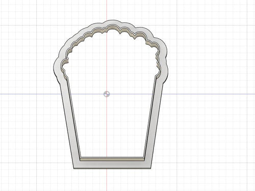 3D Model to Print Your Own Popcorn Bucket Outline Cookie Cutter DIGITAL FILE ONLY