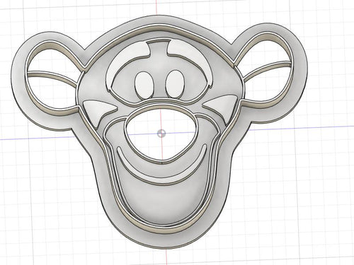3D Model to Print Your Own Winnie the Pooh Tigger Head Cookie Cutter DIGITAL FILE ONLY