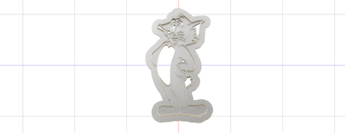 3D Model to Print Your Own  Tom the Cat Cookie Cutter DIGITAL FILE ONLY