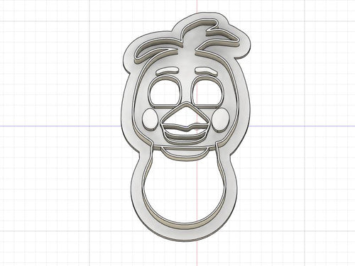 3D Model to Print Your Own Five Nights at Freddys Toy Chica Cookie Cutter DIGITAL FILE ONLY
