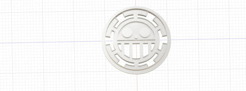 3D Printed One Piece Trafalgar Jolly Roger Cookie Cutter