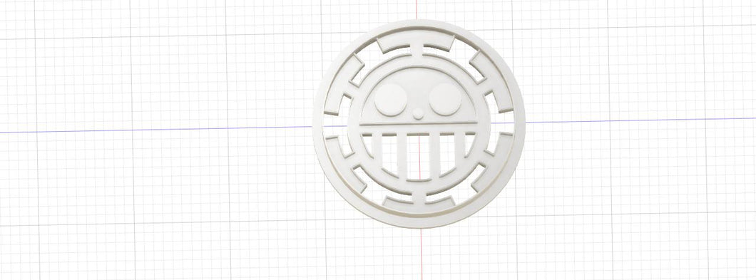 3D Printed One Piece Trafalgar Jolly Roger Cookie Cutter
