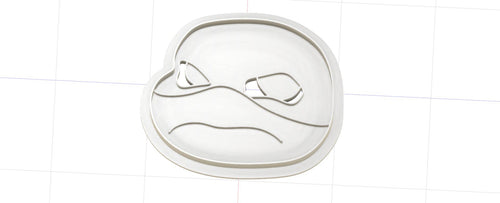3D Model to Print Your Own Raph Teenage Mutant Ninja Turtle Head Cookie Cutter DIGITAL FILE ONLY