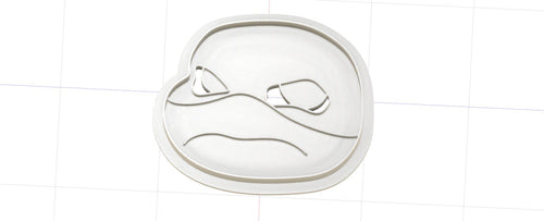 3D Printed Raph Teenage Mutant Ninja Turtle Mutant Mayhem Head Cookie Cutter