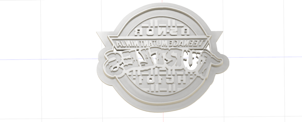 3D Printed Teenage Mutant Ninja Turtle Sewer Logo Cookie Cutter