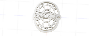 3D Printed Teenage Mutant Ninja Turtle Shell Logo Cookie Cutter