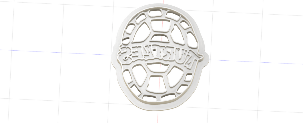 3D Printed Teenage Mutant Ninja Turtle Shell Logo Cookie Cutter