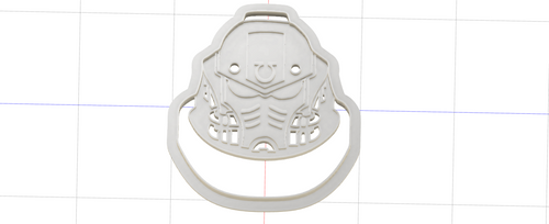 3D Model to Print Your Own Cookie Cutter Inspired by Warhammer Ultra Marine Logo DIGITAL FILE ONLY
