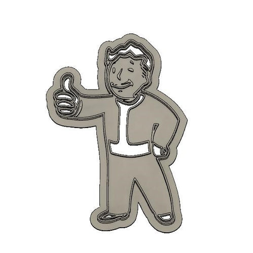 3D Model to Print Your Own Fallout's Vault Boy Cookie Cutter DIGITAL FILE ONLY