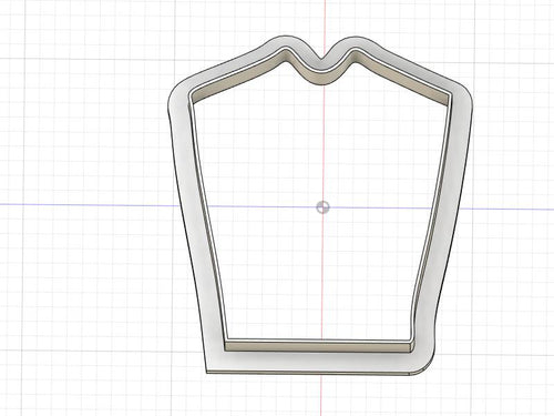 3D Model to Print Your Own Vest Outline Cookie Cutter DIGITAL FILE ONLY