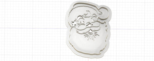 3D Printed Vintage Christmas Santa Head Cookie Cutter