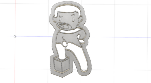 3D Printed Star Trek Will Ryker Cookie Cutter