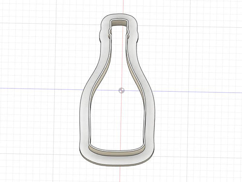 3D Model to Print Your Own Wine Bottle Cookie Cutter DIGITAL FILE ONLY