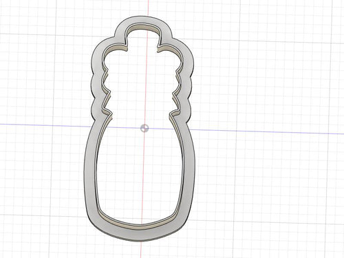 3D Model to Print Your Own Wine Bottle and Ribbon Outline Cookie Cutter DIGITAL FILE ONLY