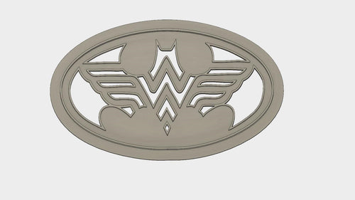 3D Model to Print Your Own DC Comics Wonder Woman Batman Symbol Cookie Cutter DIGITAL FILE ONLY