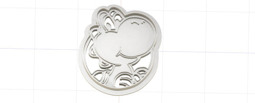 3D Model to Print Your Own Super Mario Bros Yoshi Head Cookie Cutter DIGITAL FILE ONLY