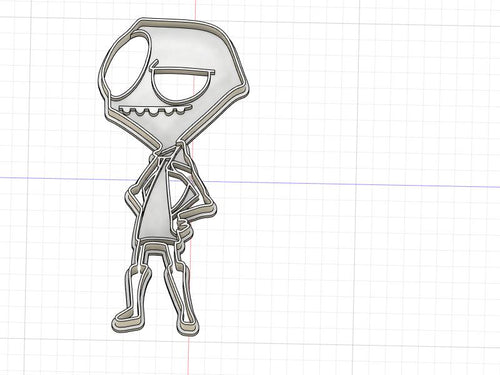 3D Model to Print Your Own Invader Zim Cookie Cutter DIGITAL FILE ONLY
