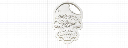 3D Printed Zombie Head Cookie Cutter
