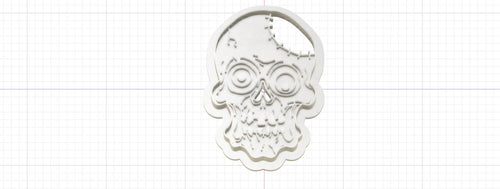 3D Printed Zombie Head Cookie Cutter