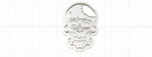 3D Printed Zombie Head Cookie Cutter