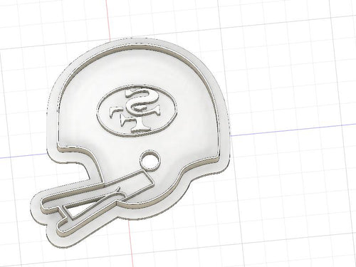 3D Model to Print Your Own 49ers Helmet Cookie Cutter DIGITAL FILE ONLY