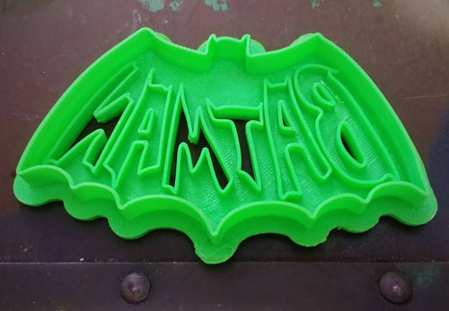 3D Printed Cookie Cutter Inspired by 1960s Adam West Batman Logo