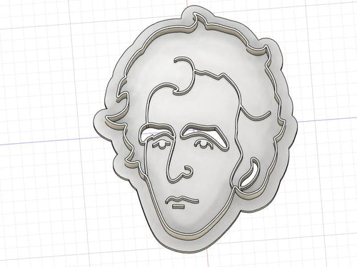 3D Model to Print Your Own Andrew Jackson Cookie Cutter DIGITAL FILE ONLY