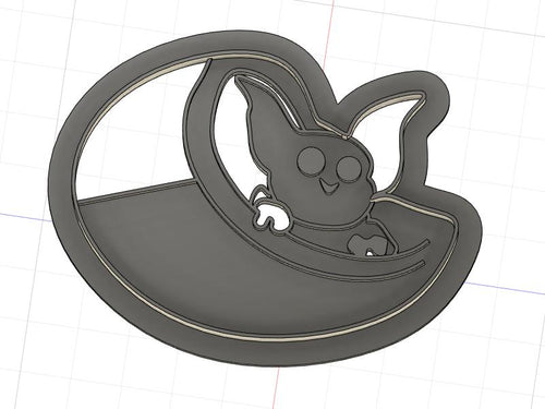 3D Model to Print Your Own Baby Yoda Grogu in Carrier Cookie Cutter DIGITAL FILE ONLY