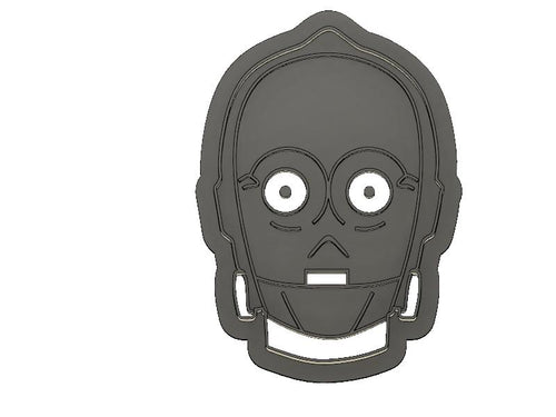 3D Model to Print Your Own Star Wars C3P0 Cookie Cutter DIGITAL FILE ONLY
