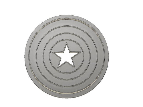 Copy of 3D Model to Print Your Own Captain America Shield Cookie Cutter DIGITAL FILE ONLY