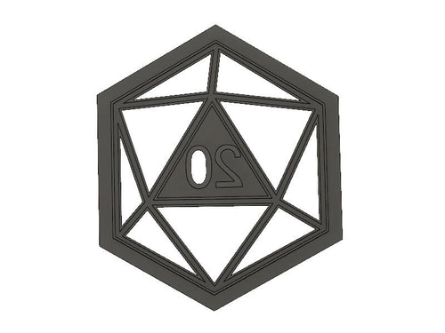 3D Model to Print Your Own Critical Success D20 Cookie Cutter DIGITAL FILE ONLY