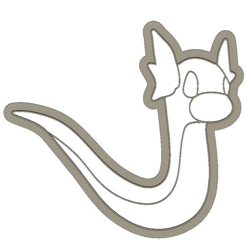 3D Model to Print Your Own Pokemon Dratini Cookie Cutter DIGITAL FILE ONLY