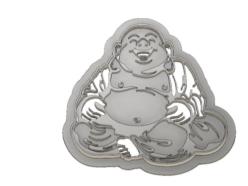 3D Printed Laughing Buddha Cookie Cutter