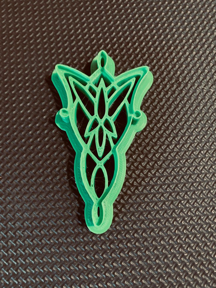 3D Printed Cookie Cutter Inspired by Lorf of the Rings Arwen Evenstar