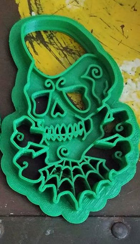 3D Printed Rockabilly Skull Cookie Cutter