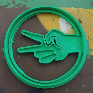 3D Printed Cookie Cutter Inspired by Big Bang Theory RPSLS Scissors Sign