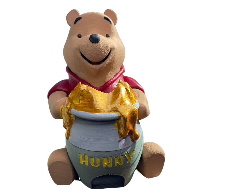 3D Printed Hand Painted Whinnie the Pooh Dice Tower Bear
