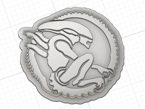 3D Model to Print Your Own Aliens Xenomorph Cookie Cutter DIGITAL FILE ONLY