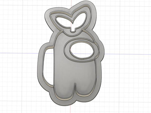 3D Model to Print Your Own  Among Us with Leaf Cookie Cutter DIGITAL FILE ONLY