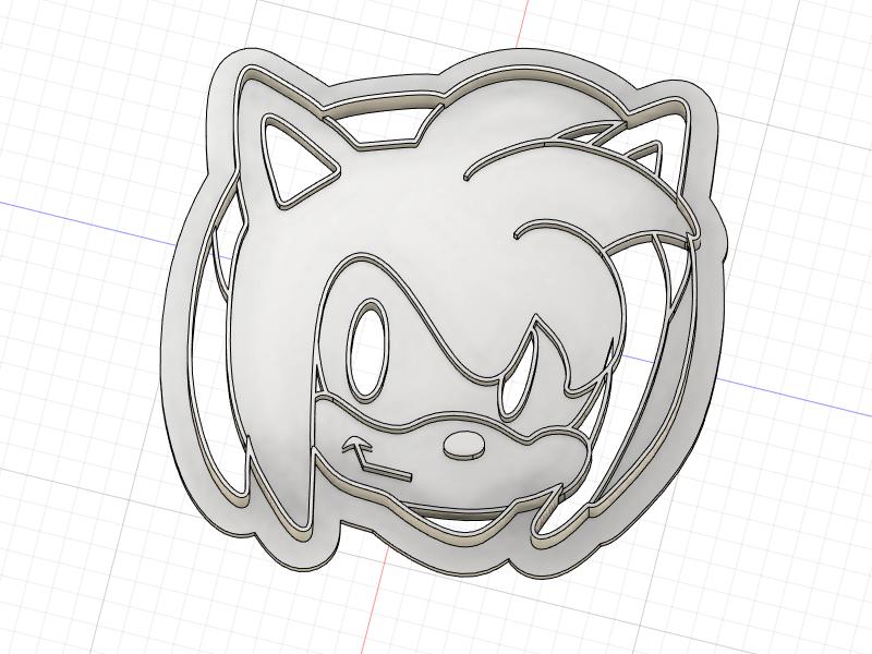 3D Printed Cookie Cutter Inspired by Sonic the Hedgehog Amy