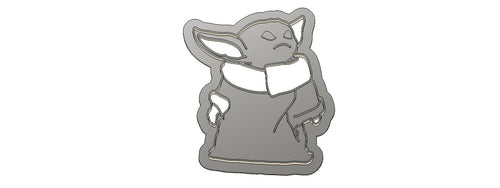 3D Model to Print Your Own Baby Yoda Grogu Cookie Cutter DIGITAL FILE ONLY