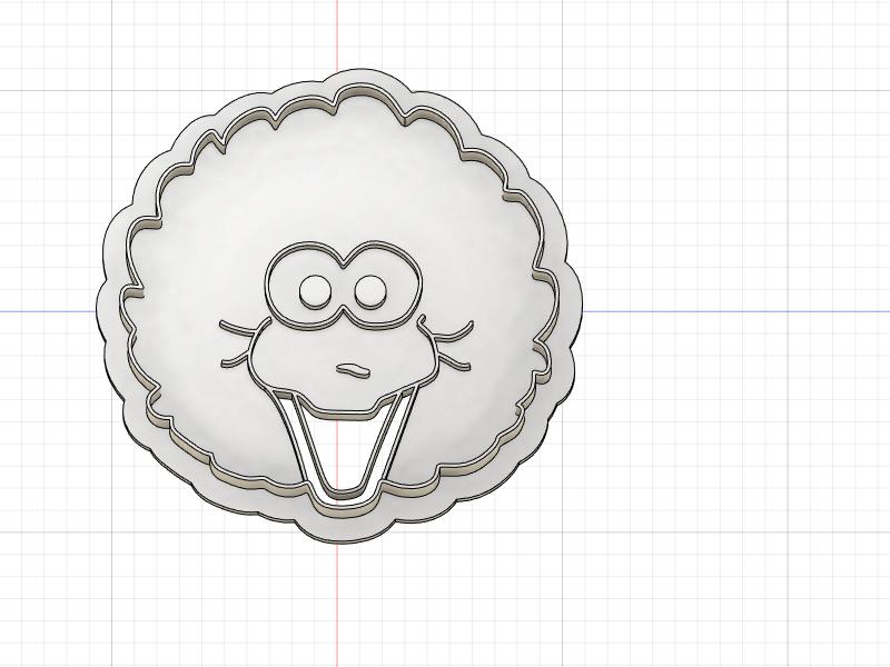 3D Printed Sesame Street Big Bird Cookie Cutter