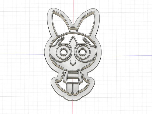 3D Model to Print Your Own Power Puff Girls Blossom Cookie Cutter DIGITAL FILE ONLY