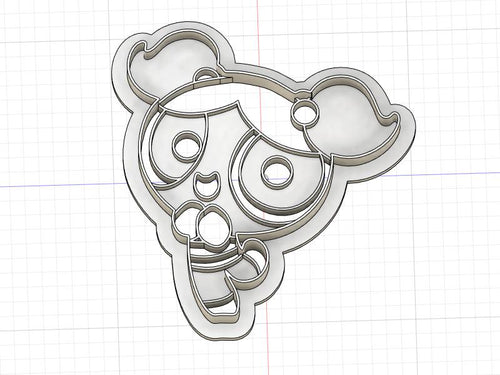 3D Model to Print Your Own Power Puff Girls Bubbles Cookie Cutter DIGITAL FILE ONLY