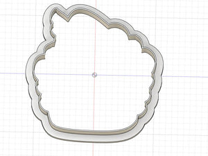 3d Printed Buddy Elf Head Outline Symbol Cookie Cutter