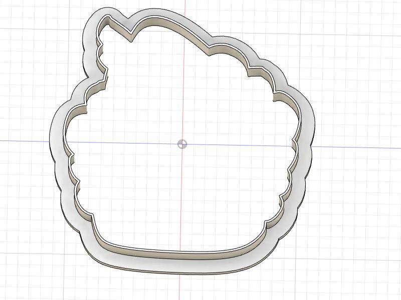 3d Printed Buddy Elf Head Outline Symbol Cookie Cutter