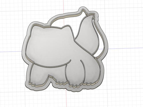 3D Model to Print Your Own Pokemon Bulbasaur Cookie Cutter DIGITAL FILE ONLY